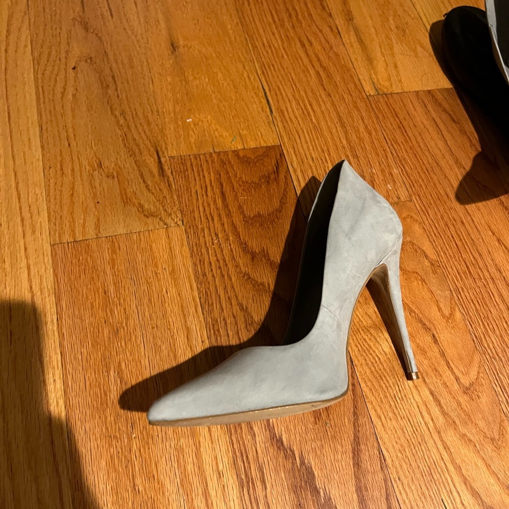 Baby blue stilettos